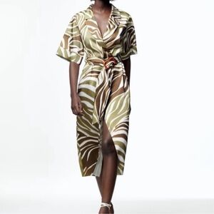 NWT Zara Belted Dress